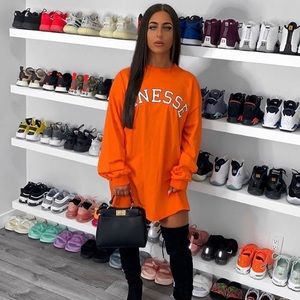 ❤FASHIONNOVA ORANGE FINESSE LONG SLEEVED